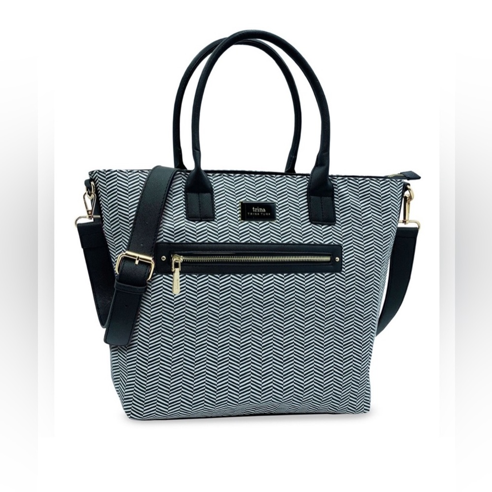 New Trina Turk Graphic Large Shoulder Tote Bag with/ detachable straps